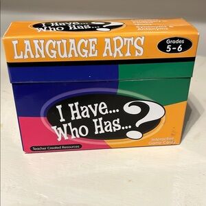 Kids Game Language Arts Cards grade 5 grade 6, teachers class game